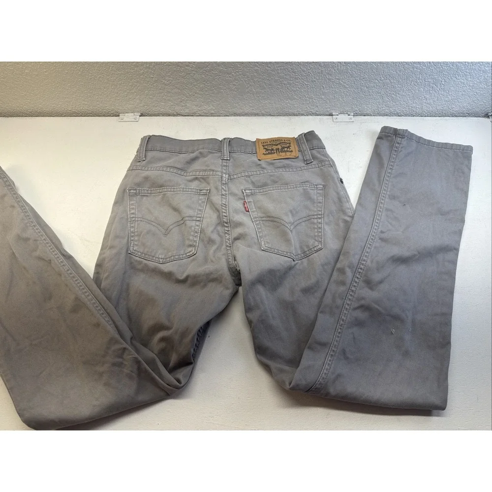 Levis 511 Slim Boys Gray Jeans Size 14 27x27 Slim Fit Casual Denim